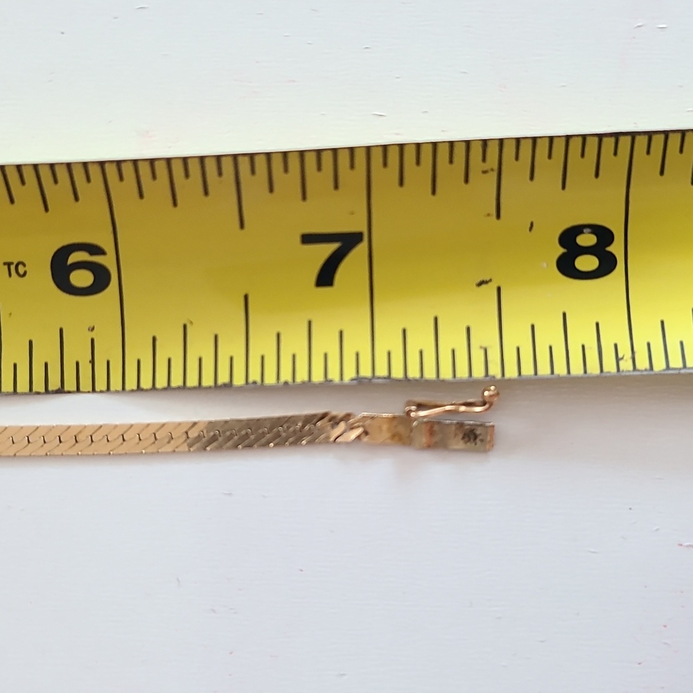 14K Gold Herringbone Bracelet - Picture 5 of 5